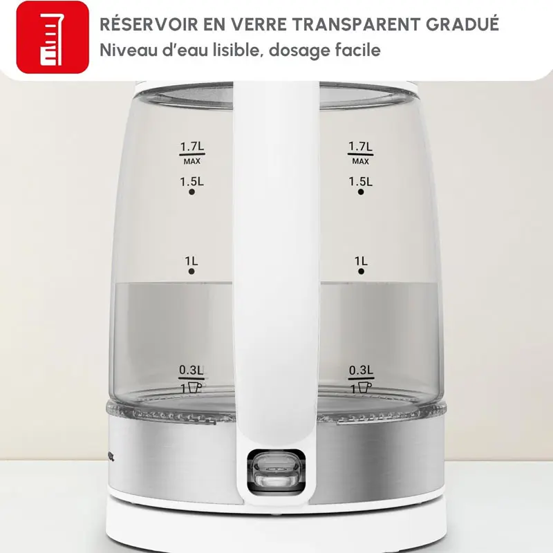 Bouilloire Sans Fil MOULINEX 1.7Litre / Blanc / BY6R5130