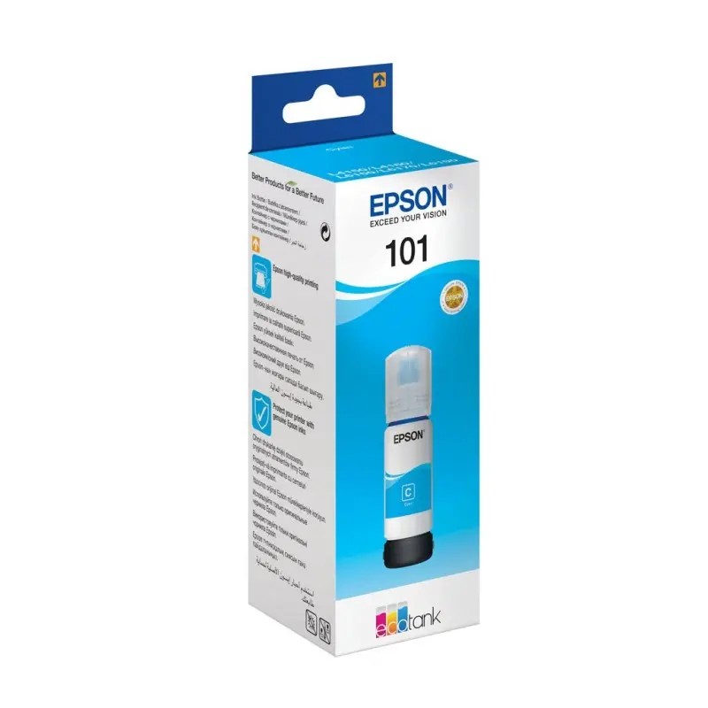 Bouteille d&rsquo;encre Originale Epson EcoTank 101 / Cyan