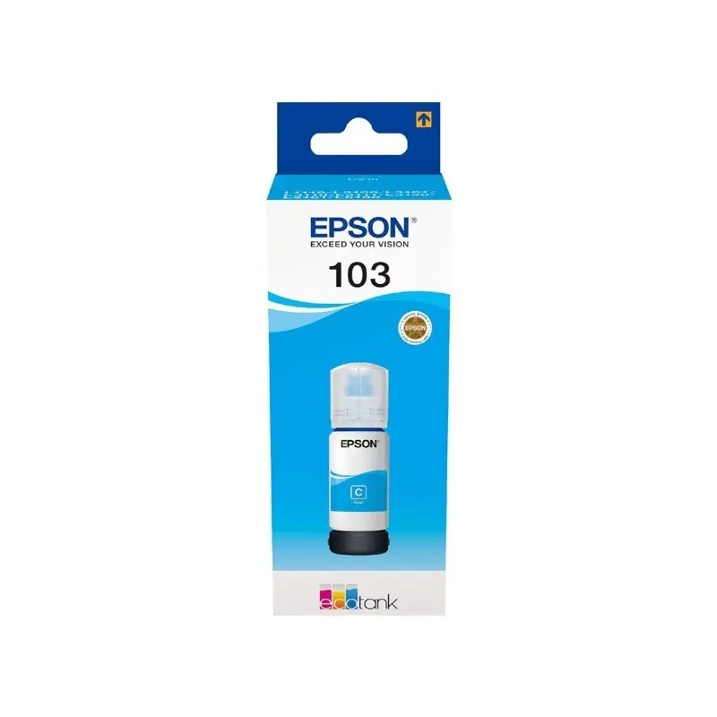Bouteille d&rsquo;encre Originale Epson EcoTank 103 / Cyan