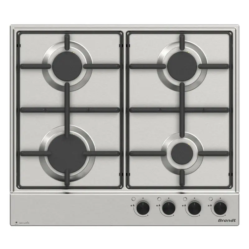 PLAQUE DE CUISSON ENCASTRABLE BRANDT BPE6341XA / 4 FEUX / 60 CM / INOX