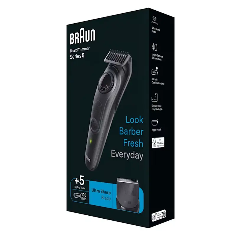 Tondeuse barbe BRAUN 5EN1/ Noir / BT5420