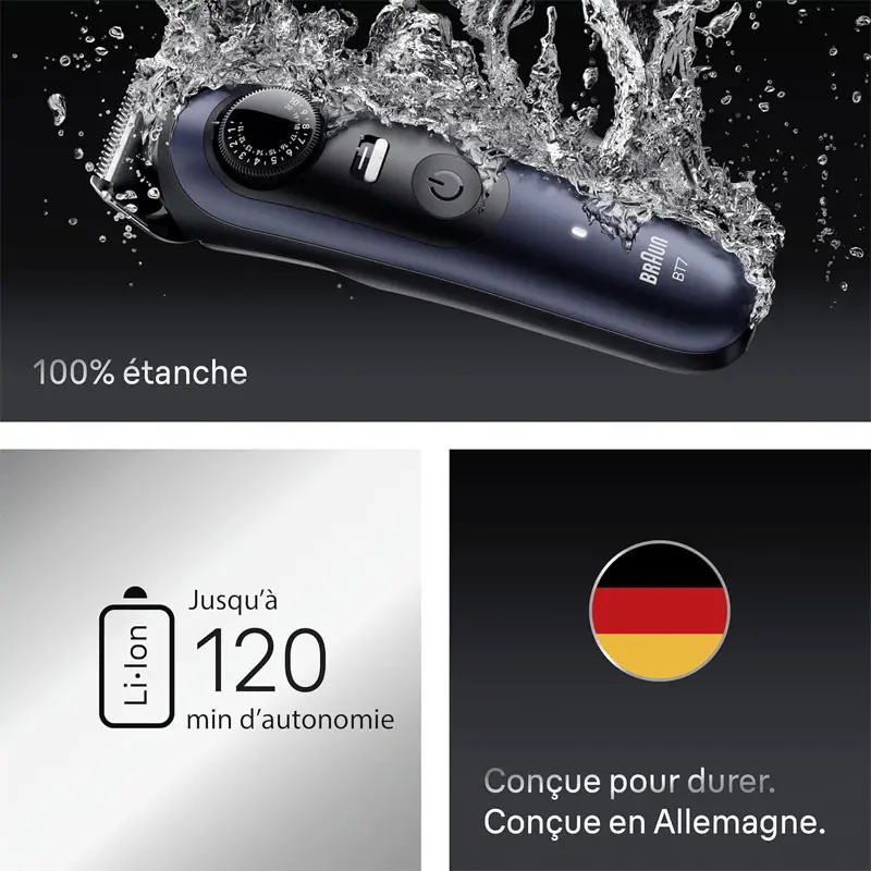 Tondeuse barbe BRAUN 7EN1 / Bleu / BT7520