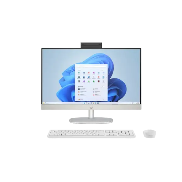 Pc de Bureau All in One HP 24-cr2013nk / Ultra 7 255U / 24 Go / 512 Go SSD / Windows 11 / Blanc coquillage