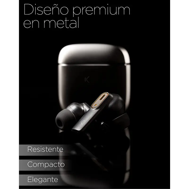 Écouteurs Sans Fil Ksix Spark avec Micro / Gris