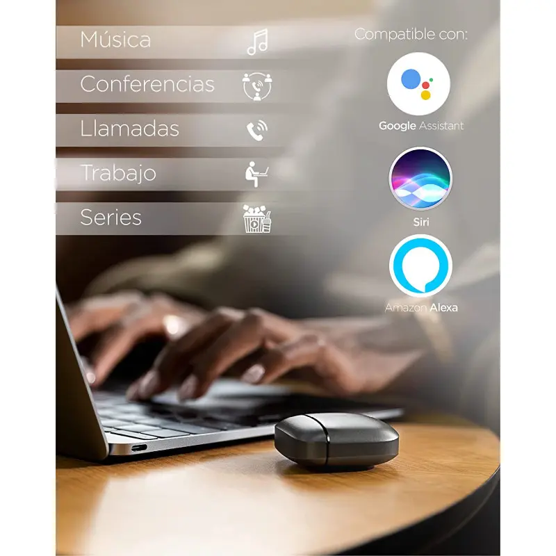 Écouteurs Sans Fil Ksix Spark avec Micro / Gris