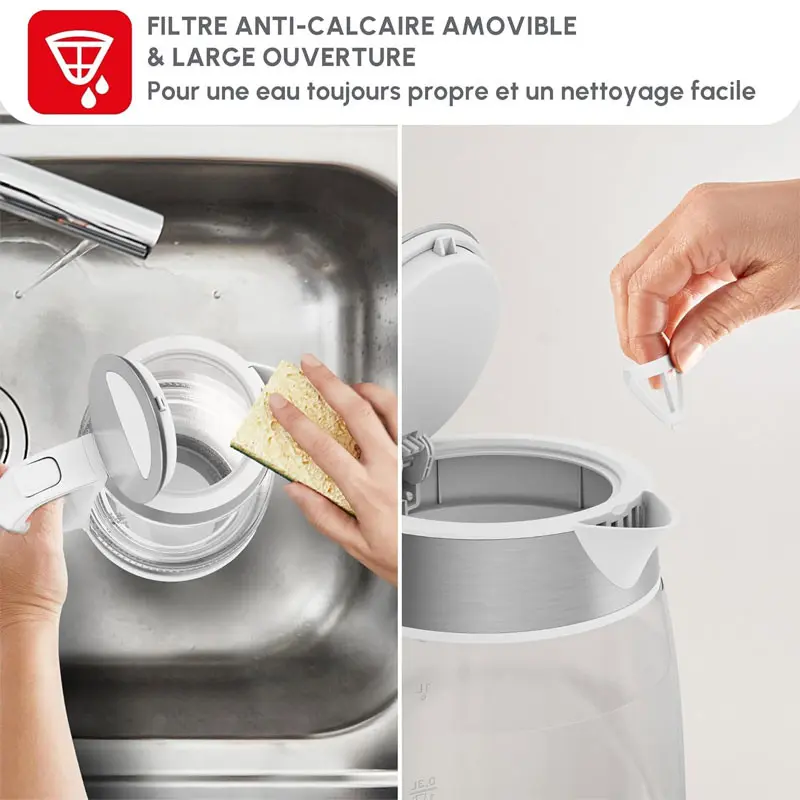 Bouilloire Sans Fil MOULINEX 1.7Litre / Blanc / BY6R5130