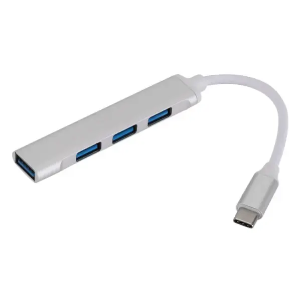 Hub Type-C Vers USB C-809 / 4 Ports / Silver
