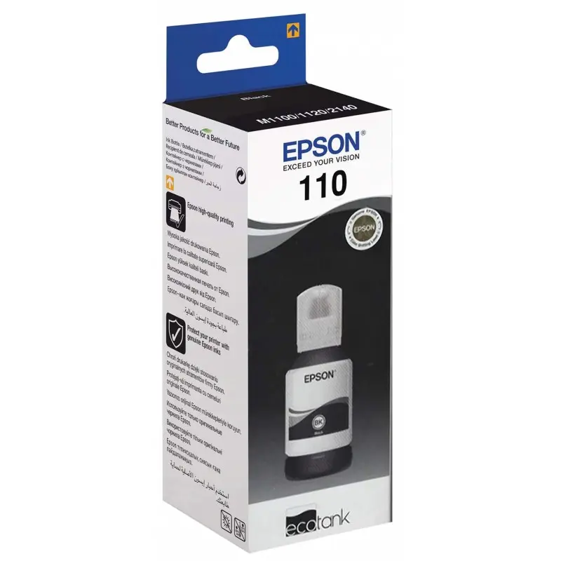 Bouteille d’encre Epson 110 EcoTank Noir Pigmenté / 127ml