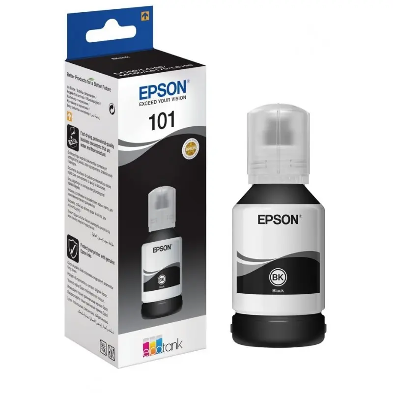 Bouteille d&rsquo;encre Originale Epson EcoTank 101 / Noir