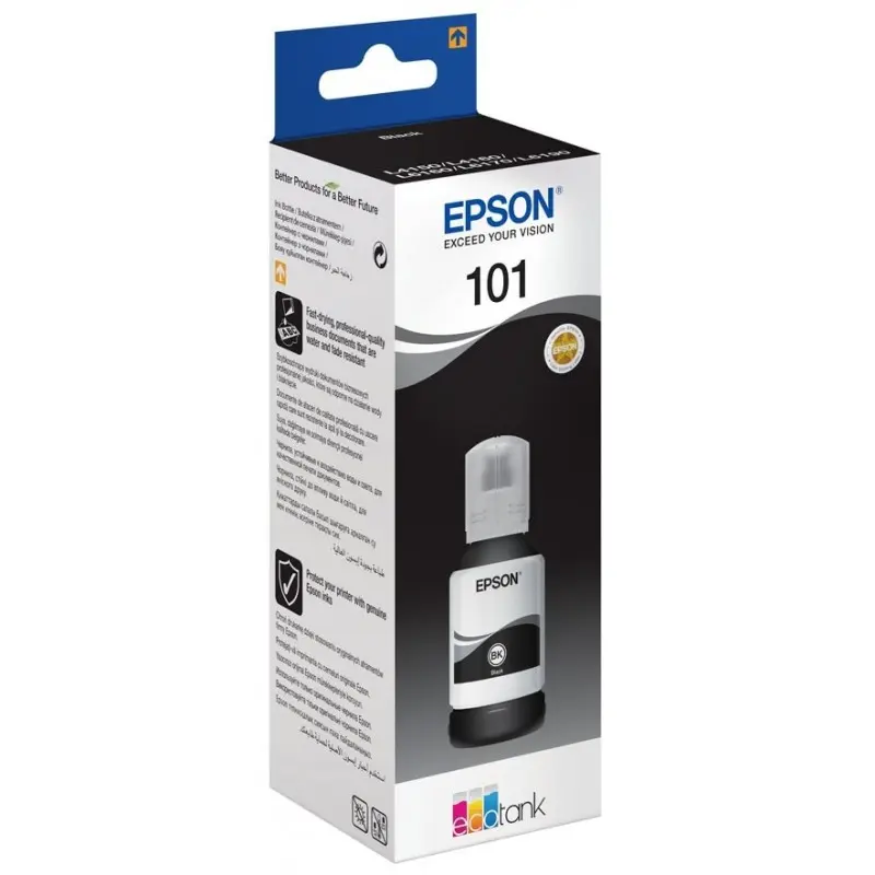 Bouteille d&rsquo;encre Originale Epson EcoTank 101 / Noir