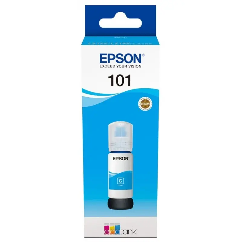 Bouteille d&rsquo;encre Originale Epson EcoTank 101 / Cyan