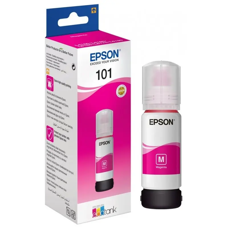 Bouteille d&rsquo;encre Originale Epson EcoTank 101 / Magenta