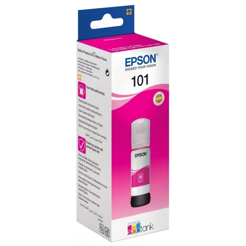 Bouteille d&rsquo;encre Originale Epson EcoTank 101 / Magenta