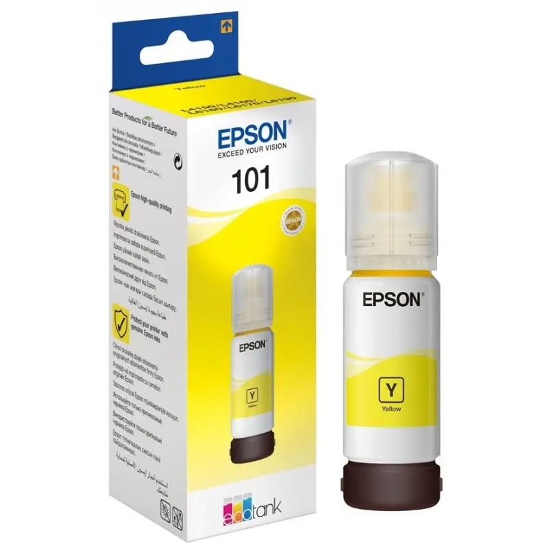 Bouteille d&rsquo;encre Originale Epson EcoTank 101 / Yellow