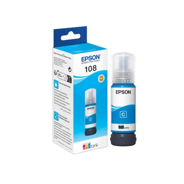 Bouteille d'encre Originale EPSON ECOTANK 108 / CYAN