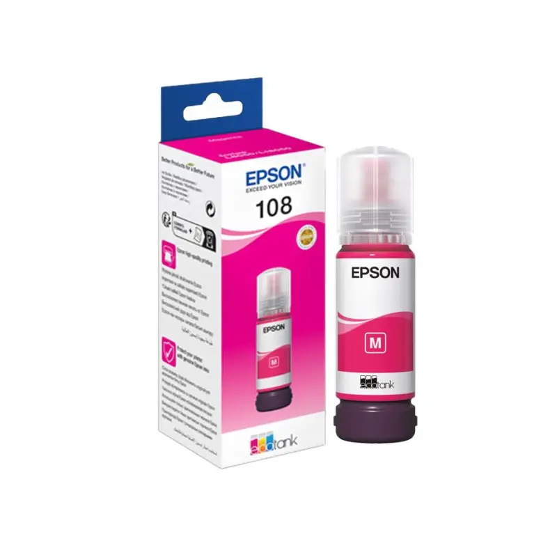 Bouteille d&rsquo;encre Originale EPSON ECOTANK 108 / MAGENTA