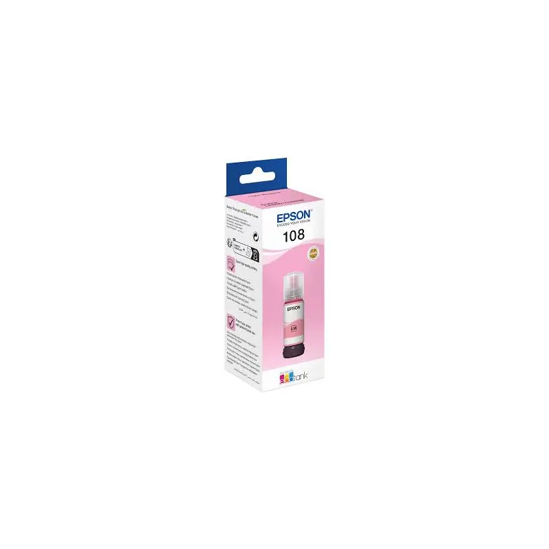 Bouteille D&rsquo;encre Original EPSON ECOTANK 108 / Light Magenta