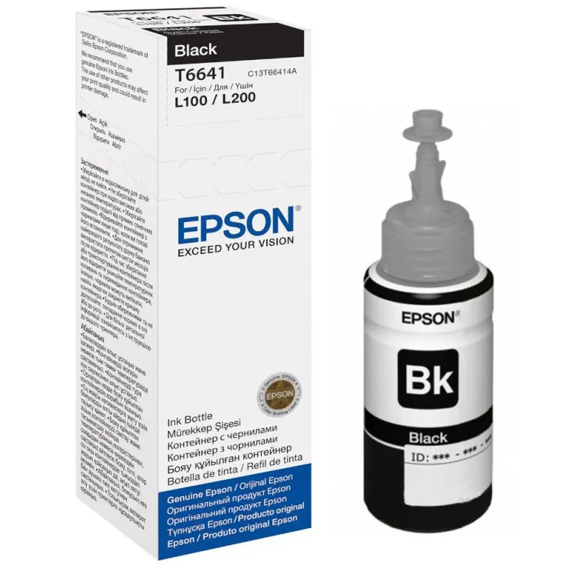 Bouteille d&rsquo;encre Epson T6641 Noir 70ml