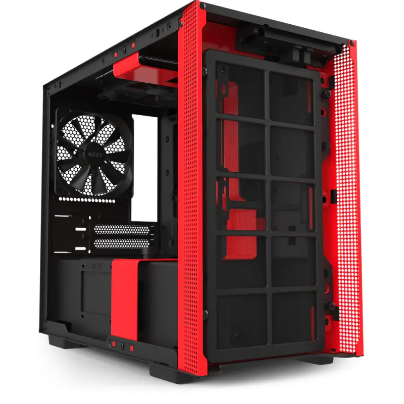 Boitier Gamer NZXT H210 / Noir et Rouge