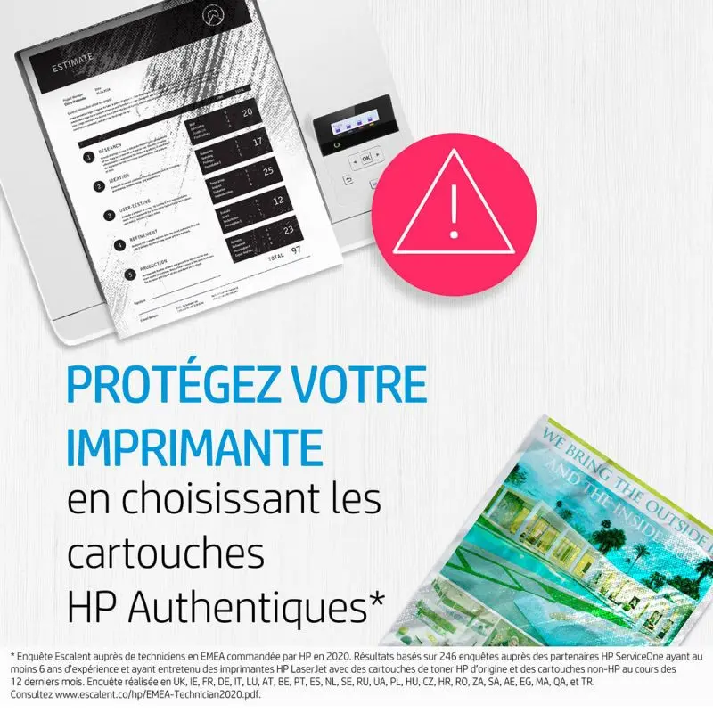 Cartouche de toner HP 207X Cyan LaserJet originale / W2212X