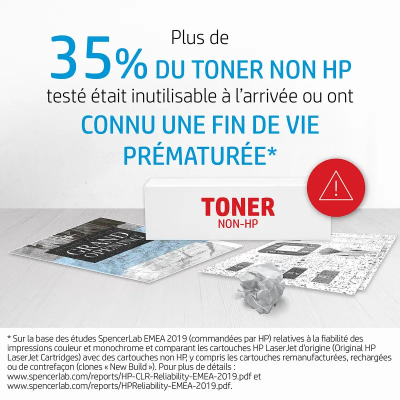 Cartouche de toner HP 410A LaserJet jaune originale / 2 300 pages CF412A