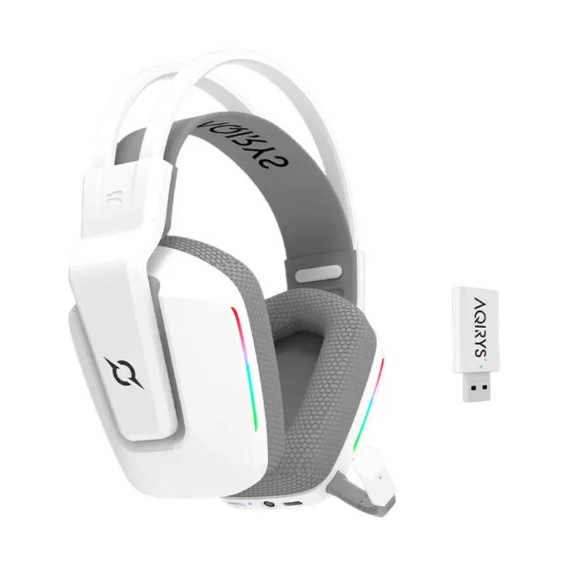 MICRO CASQUE GAMER SANS FIL AQIRYS ALYA STÉRÉO 3D – BLANC