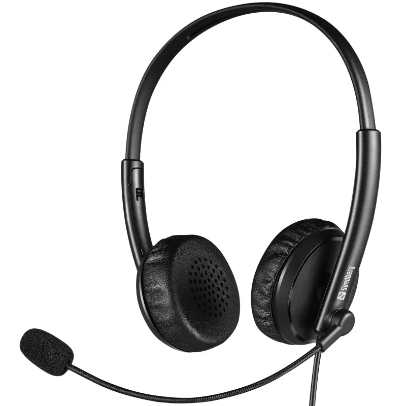 CASQUE FILAIRE SANDBERG PRO OFFICE JACK + USB – NOIR