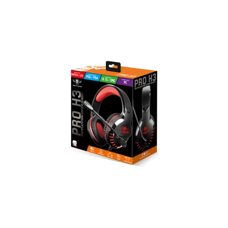 Casque Gaming Spirit of Gamer PRO-H3 / Rouge