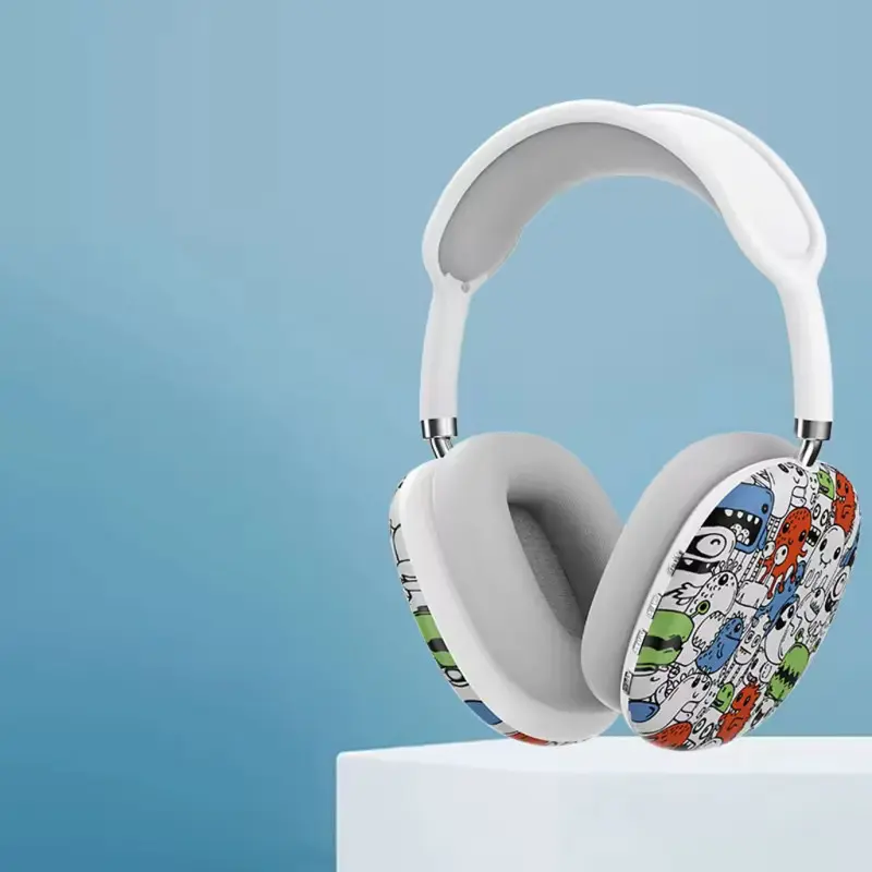 Casque sans fil P9 bleutooth – GRAFFITI – WHITE