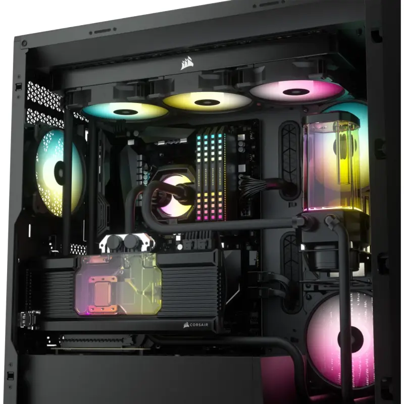 Boîtier Gamer Corsair iCUE 5000X RGB ATX Moyen-Tour / Noir