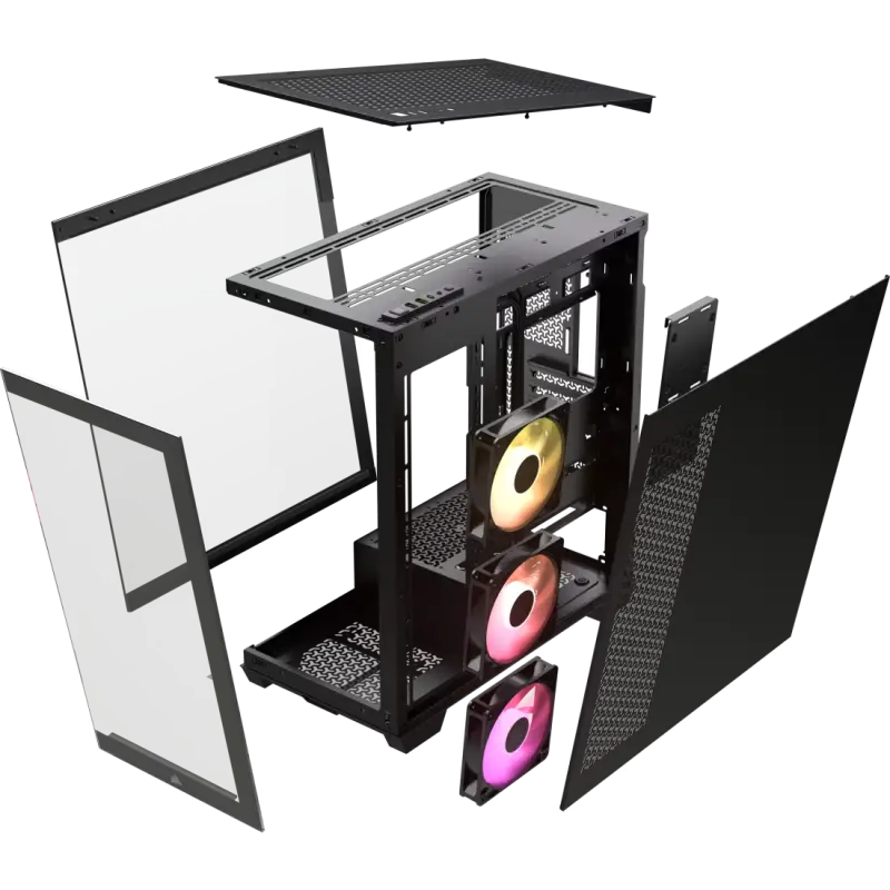 Boîtier Gaming Moyen-Tour CORSAIR 3500X / ATX / ARGB / Noir