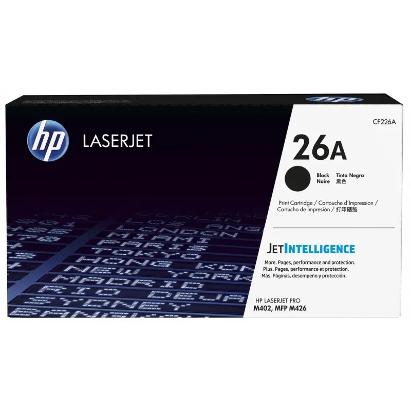 Cartouche de toner HP 26A LaserJet noir originale / 3 100 pages CF226A