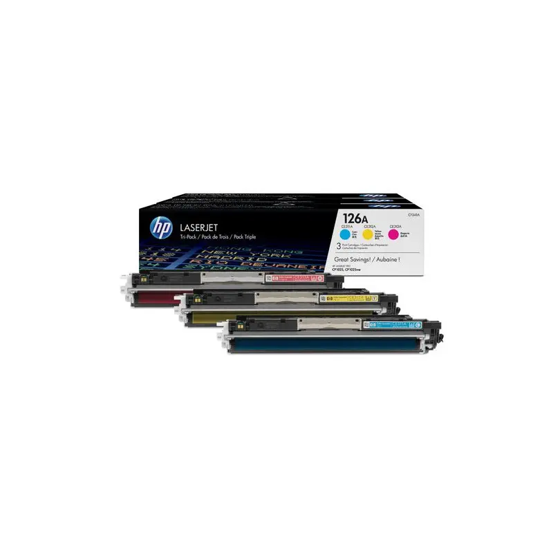 PACK DE 3 TONER ORIGINAL HP 126A / COULEURS