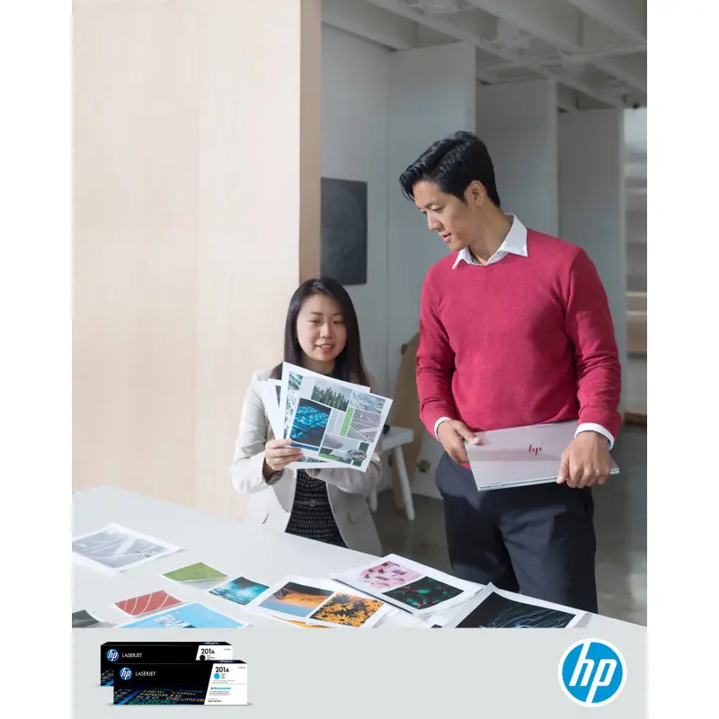 Cartouche de toner HP 201A LaserJet Cyan originale / 1 330 pages CF401A