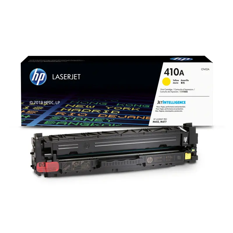 Cartouche de toner HP 410A LaserJet jaune originale / 2 300 pages CF412A