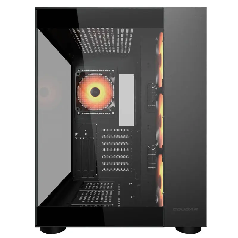 Boîtier Gaming Moyen Tour Cougar FV150 / ATX / ARGB / Avec Panneaux Vitrés / Noir