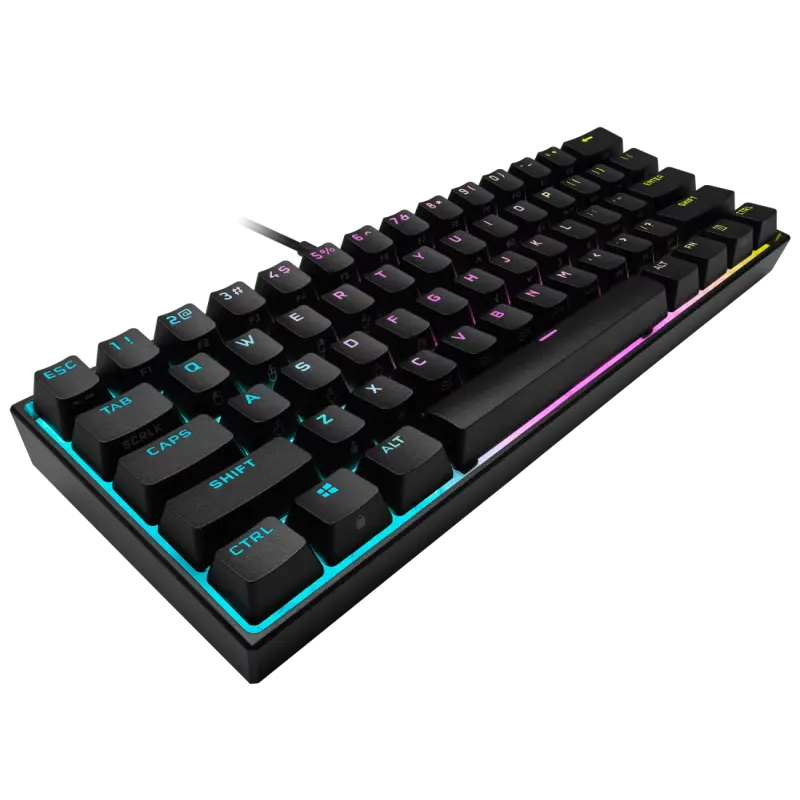 Clavier gaming mécanique AZERTY Corsair K65 RGB MINI 60% – CHERRY MX Red / Noir