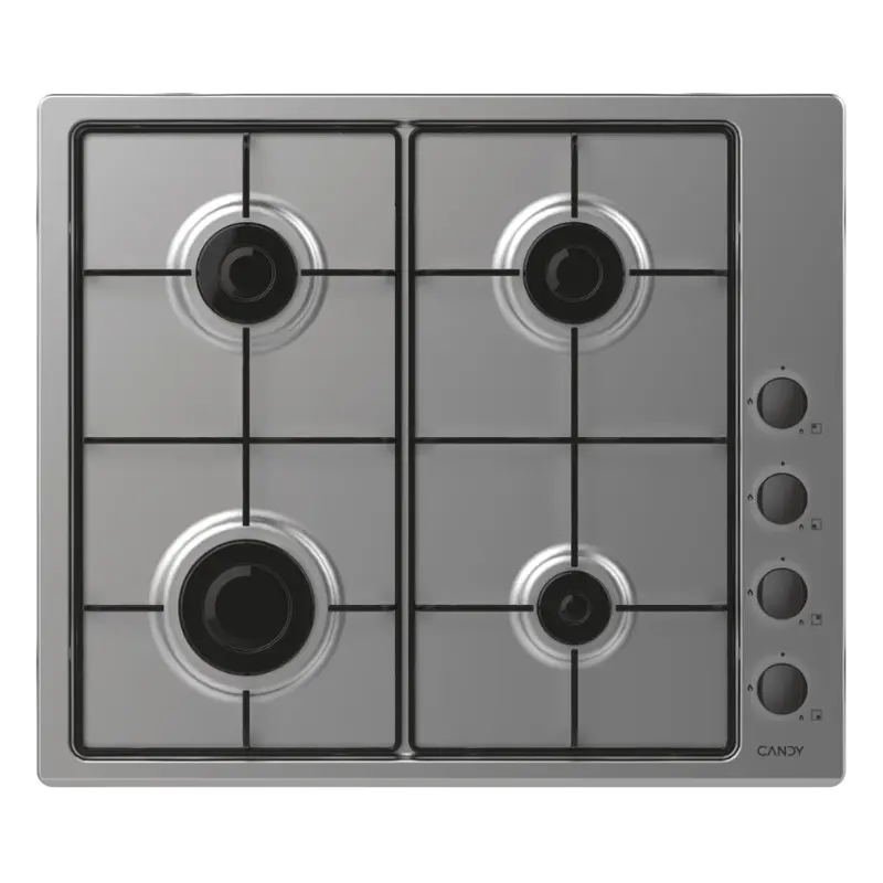 Plaque de Cuisson Encastrable CANDY 4 Feux 60 cm / Inox / CHW6LBX-4U2