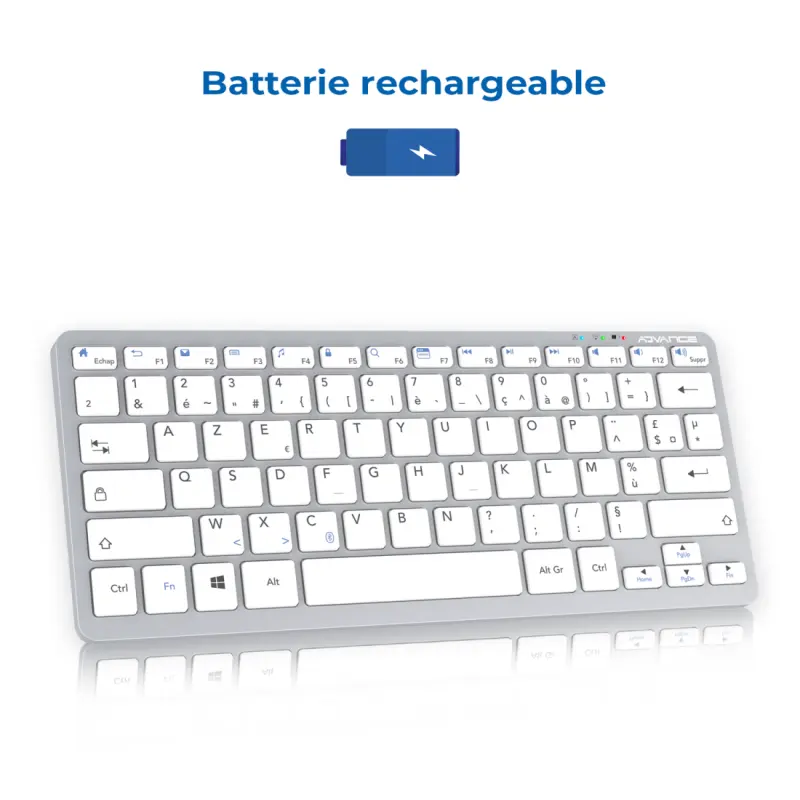 Clavier Sans Fil ADVANCE SMARTKEY PLUS BT230 / Gris
