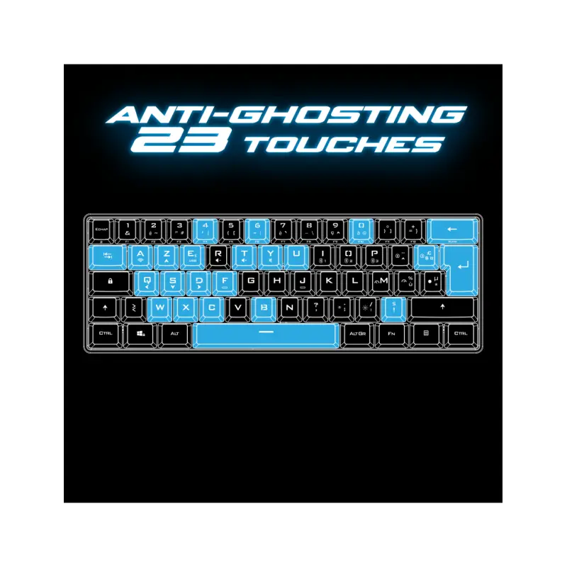 Clavier Gamer Sans Fil SPIRIT OF GAMER Elite-K50 RGB / Noir