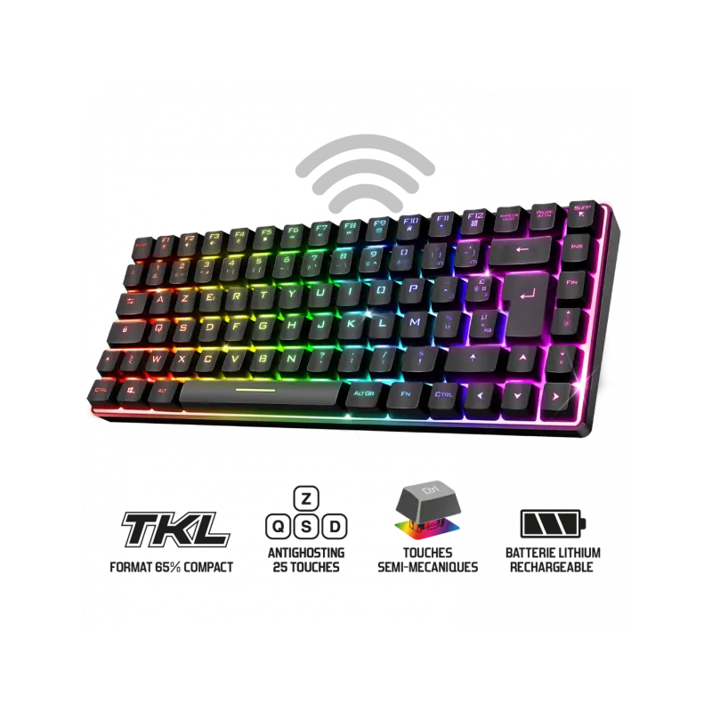 Clavier Gamer Sans Fil SPIRIT OF GAMER ELITE-K70 RGB – Noir