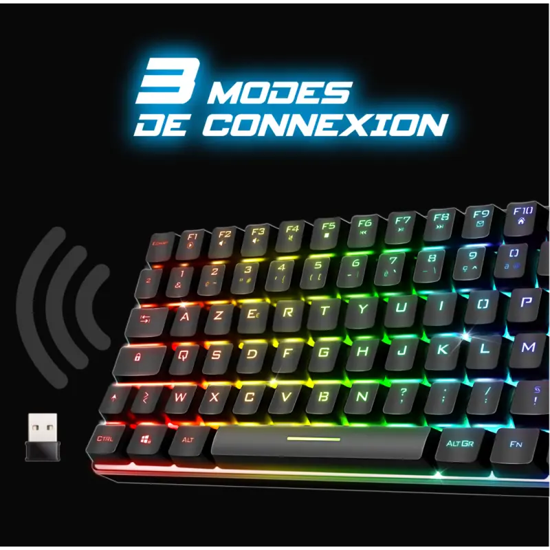 Clavier Gamer Sans Fil SPIRIT OF GAMER ELITE-K70 RGB – Noir