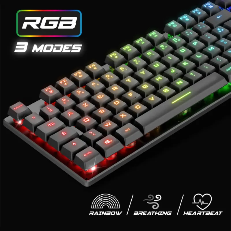 Clavier Gamer Filaire Spirit of Gamer CLA-PK1FR Semi-Mécaniques / RGB 3 Modes
