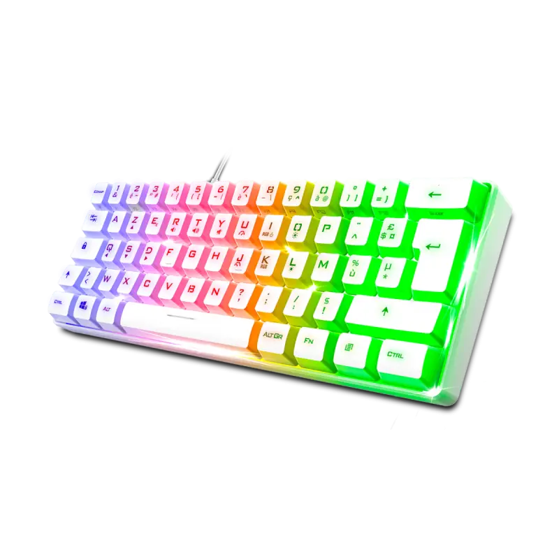 CLAVIER Gaming Spirit Of Gamer PRO K2 TKL RGB MEMBRANE USB / BLANC