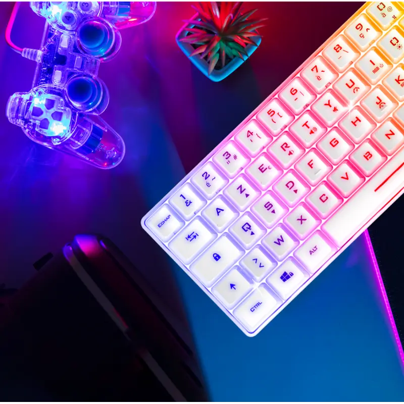 CLAVIER Gaming Spirit Of Gamer PRO K2 TKL RGB MEMBRANE USB / BLANC