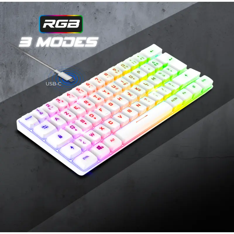 CLAVIER Gaming Spirit Of Gamer PRO K2 TKL RGB MEMBRANE USB / BLANC
