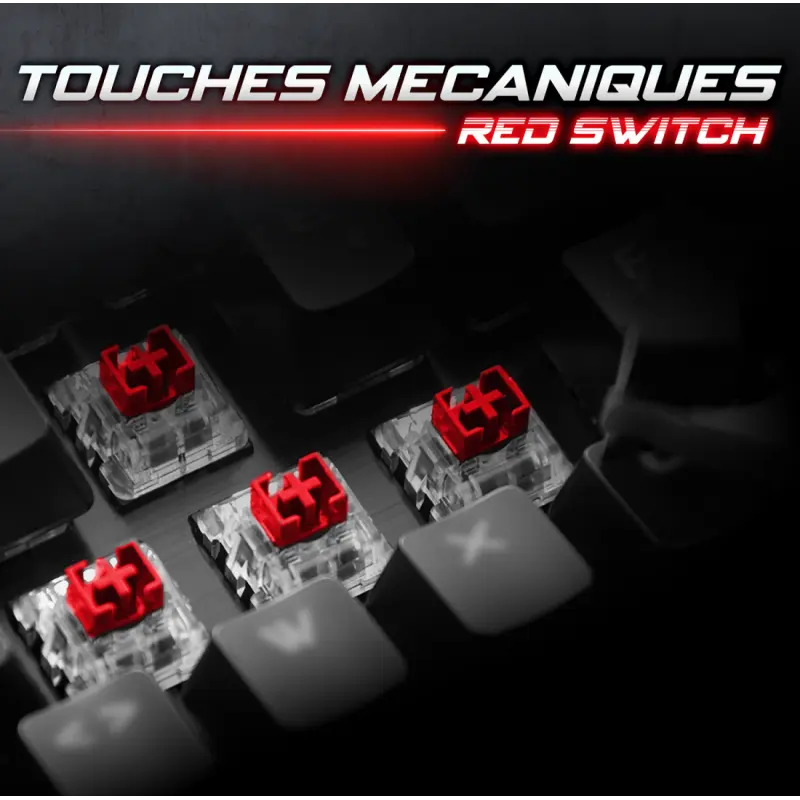 Clavier Gamer Filaire SPIRIT OF GAMER XPERT-K250 RGB Switch Rouge / Noir