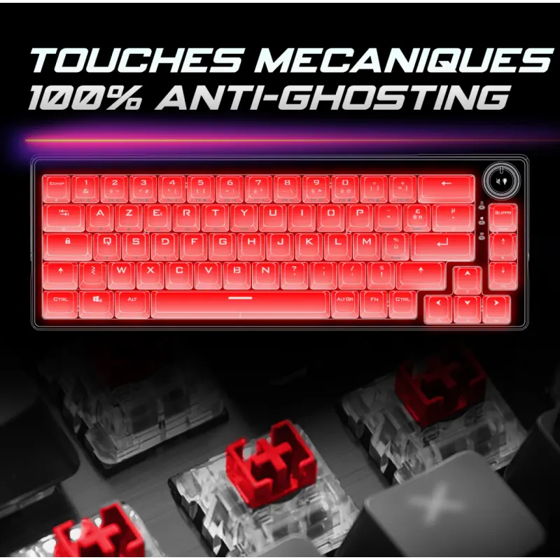 CLAVIER SANS FIL Spirit of Gamer BT SOG XPERT K600 MECA TKLRGB