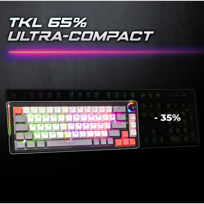 CLAVIER SANS FIL Spirit of Gamer BT SOG XPERT K600 MECA TKLRGB