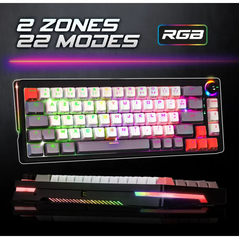 CLAVIER SANS FIL Spirit of Gamer BT SOG XPERT K600 MECA TKLRGB